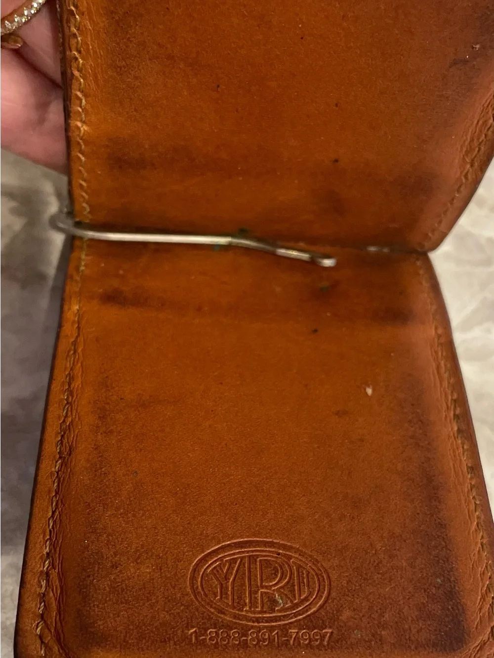Leather Brown Leather Money Clip Wallet
